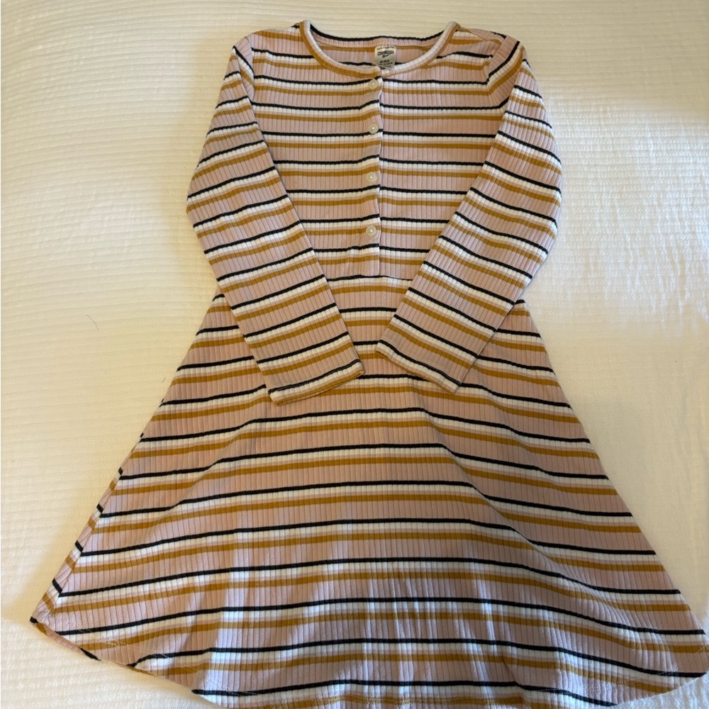 Oshkosh Striped Long Sleeve Skater Dress